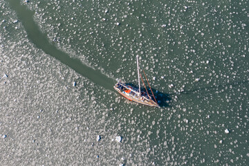 Yacht in the Arctic