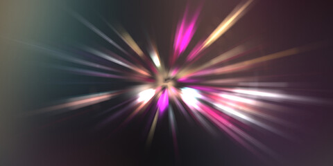 Glossy vibrant and colorful wallpaper. Light explosion star with glowing particles and lines. Beautiful abstract rays background. - 553767767