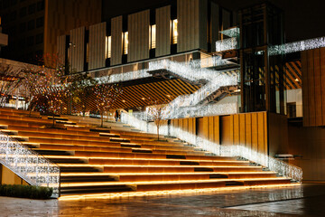 イルミネーションが綺麗な階段