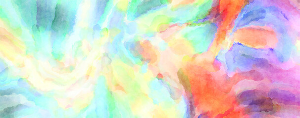 Modern brush strokes painting. Soft color painted illustration of soothing composition for poster, wall art, banner, card, book cover or packaging. Watercolor abstract painting with pastel colors.