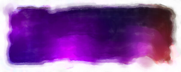 Abstract colorful watercolor frame isolated on white background. Digital art painting. Brush template for your design or text.