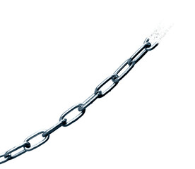 Metal Chain Breaking. Freedom concept