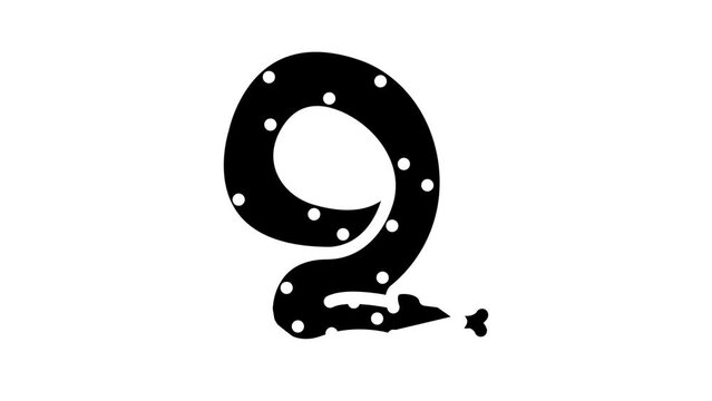 snake animal glyph icon animation
