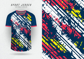 t-shirt design background for team jersey, racing, cycling, soccer, game, stripes, grunge style, colorful department colors