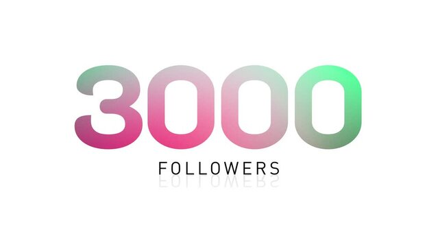 3000 Followers Animation (4k)