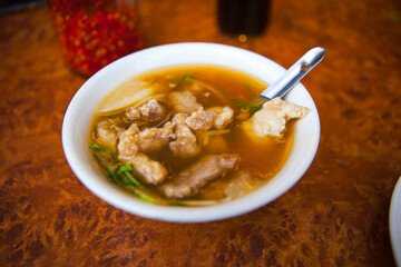 Close-up, Taiwan, traditional food, delicious, red meat soup