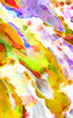 Modern brush strokes painting. Soft color painted illustration of soothing composition for poster, wall art, banner, card, book cover or packaging. Watercolor abstract painting with pastel colors.