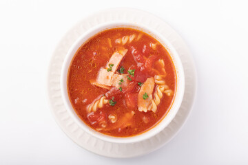 トマトスープパスタ