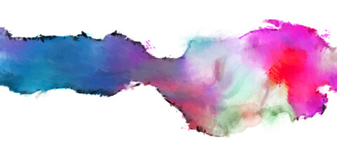 Diluted watercolor with bristle marks pattern. Contemporary and modern texture. Abstract color painting background. Creative and artistic wallpaper. Artistic wall with brushed shapes design.