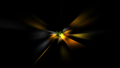 Explotion of glowing star. Dynamic colorful background image. Glow lights wallpaper. Vibrant template for your design.