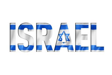 Israel flag text font