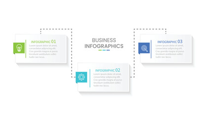 Presentation business infographic template with 3 options. Vector illustration.