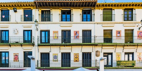 Plaza Nueva - New Square, o Plaza de los Fueros. Tudela, Navarra, Spain, Europe