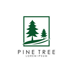 Abstract logo illustration of a pine tree.