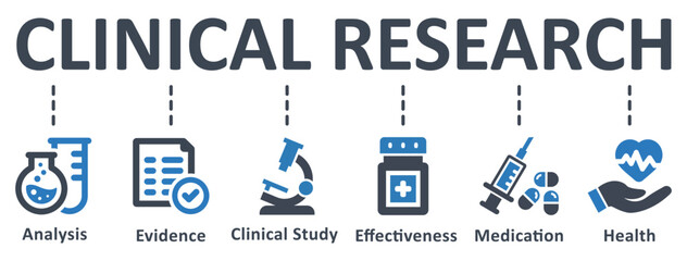 Clinical Research icon - vector illustration . clinical, research, analysis, evidence, clinical study, effectiveness, medication, health, infographic, template, concept, banner, icon set, icons .