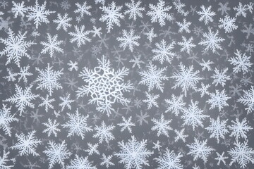 Naklejka na ściany i meble Illustration macro of snowflake in the flat style, generative ai