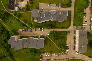 Drone photography os small rural town