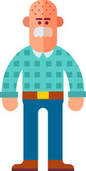 Man guy cute flat simple character
