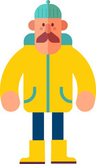 Man guy cute flat simple character