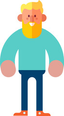 Man guy cute flat simple character