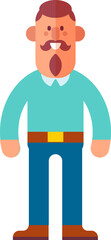 Man guy cute flat simple character