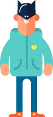 Man guy cute flat simple character