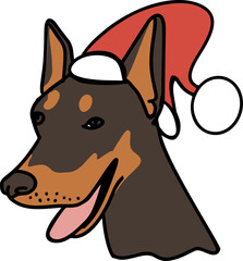 vector contour buldog head, logo purebred pet, white black dog portrait, companion and animal friendship, realistic simple face
doberman
