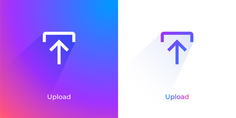 Upload vector icon for web and UI UX