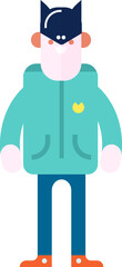 Man guy cute flat simple character