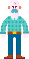 Man guy cute flat simple character
