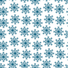 Seamless christmas snowflake background. Winter Snow Flakes hand drawing Seamless pattern. Christmass design.
