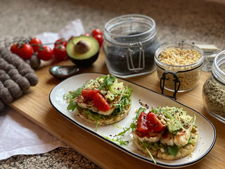 bruschetta with tomato and oil