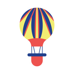 Fototapeta premium Isolated air balloon amusement park icon Vector