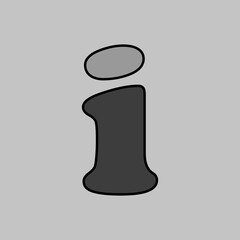 Information web grayscale icon. Help, FAQ symbol