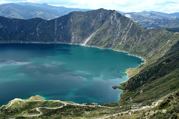 Quilotoa Lake near Latacunga, Ecuador