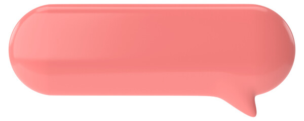 Speech bubble. Chat bubble. Text box. 3D illustration.