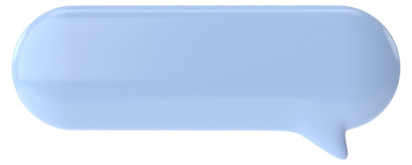Speech bubble. Chat bubble. Text box. 3D illustration.