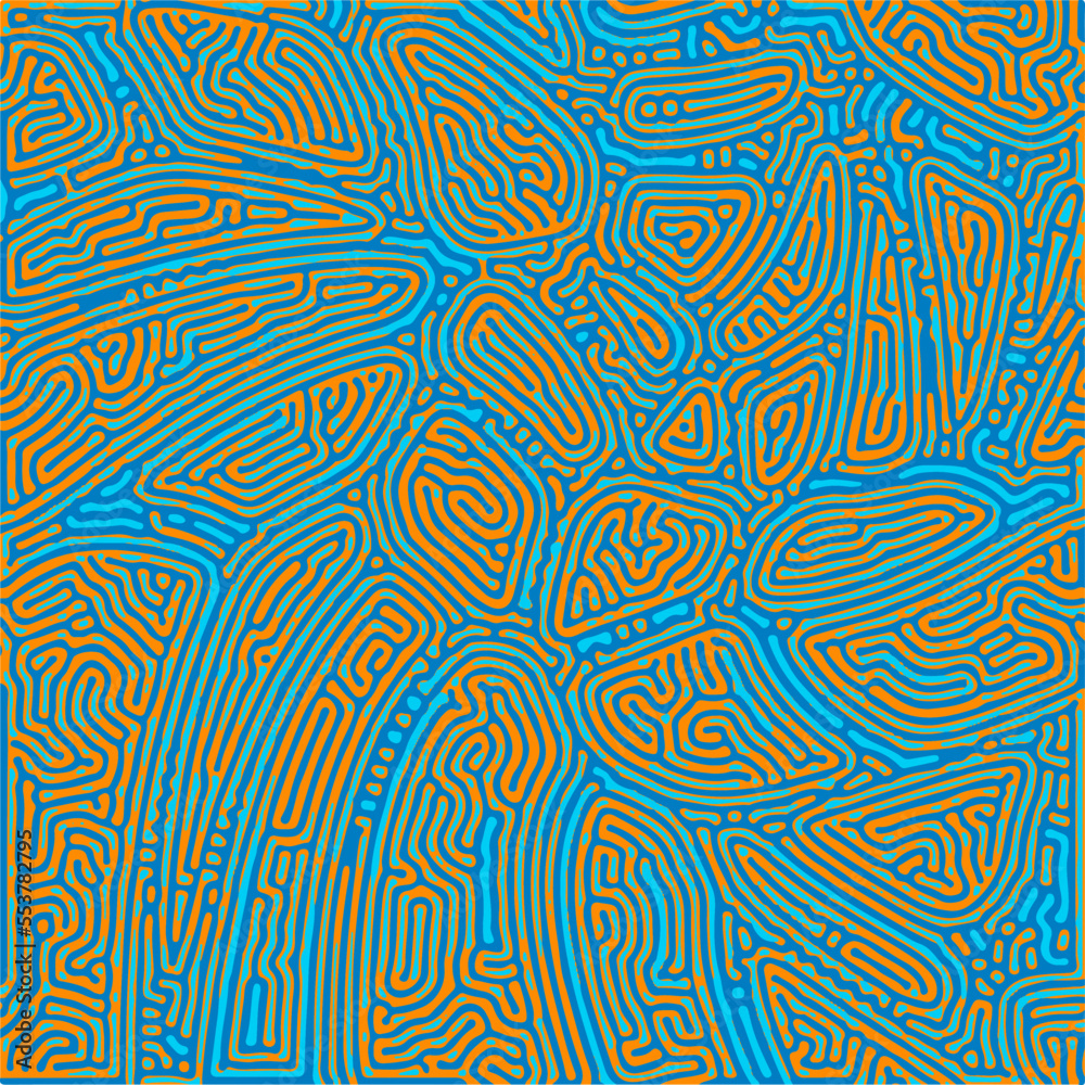 Aufkleber Psychedelic vivid abstract background with a pattern of curved lines.