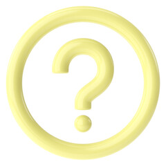 Question mark sign. Question icon. 3D illustration.