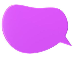 Speech bubble. Chat bubble. Text box. 3D illustration.