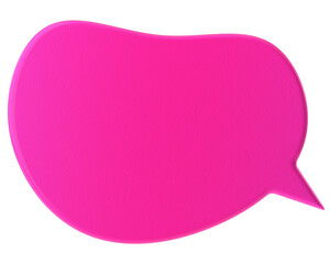 Speech bubble. Chat bubble. Text box. 3D illustration.