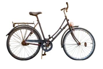 Peel and stick wall murals Bike Rusty parked bike