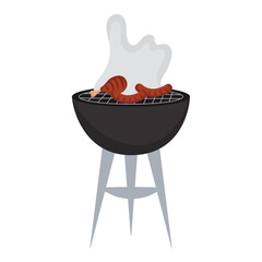 bbq grill with food icon
