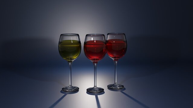 glass of wine background wallpaper 3d render image