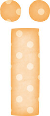 Uppercase Letter Ï Polka Dot alphabet in orange tone