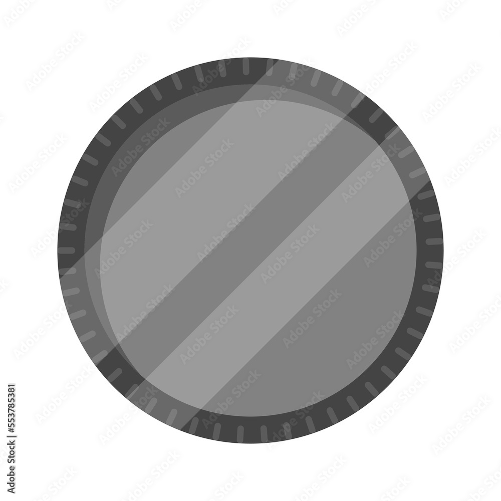 Poster vector pattern of gray coin. gray coin empty vector. silver coin vector icon. silver coin vector.