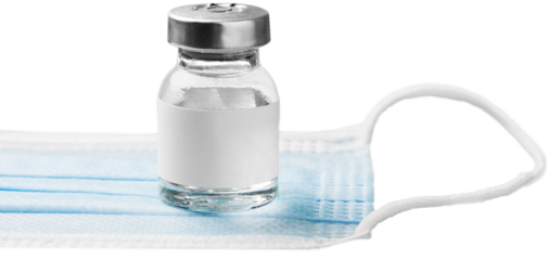 Coronavirus vaccine concept with syringe. Covid-19, 2019-nCov pandemic.