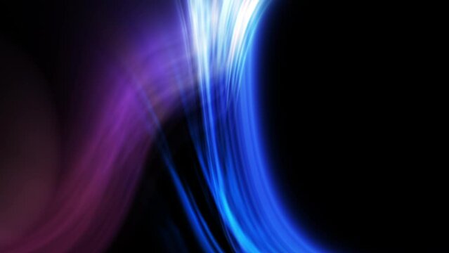 Multicolored parabolic strands moving randomly in dark space