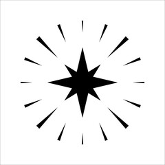 Shine icon, Clean star icon. cleaning vector illustration on white background