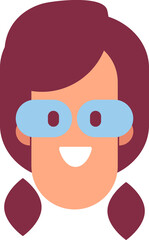 Girl face cartoon avatar